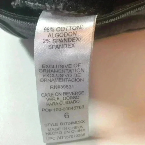 Democracy Embellished Raw Hem Flex Girlfriend Jeans Size 6 Ab Technology - Picture 15 of 16